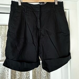 H&M cotton black Bermuda shorts.  Size 8